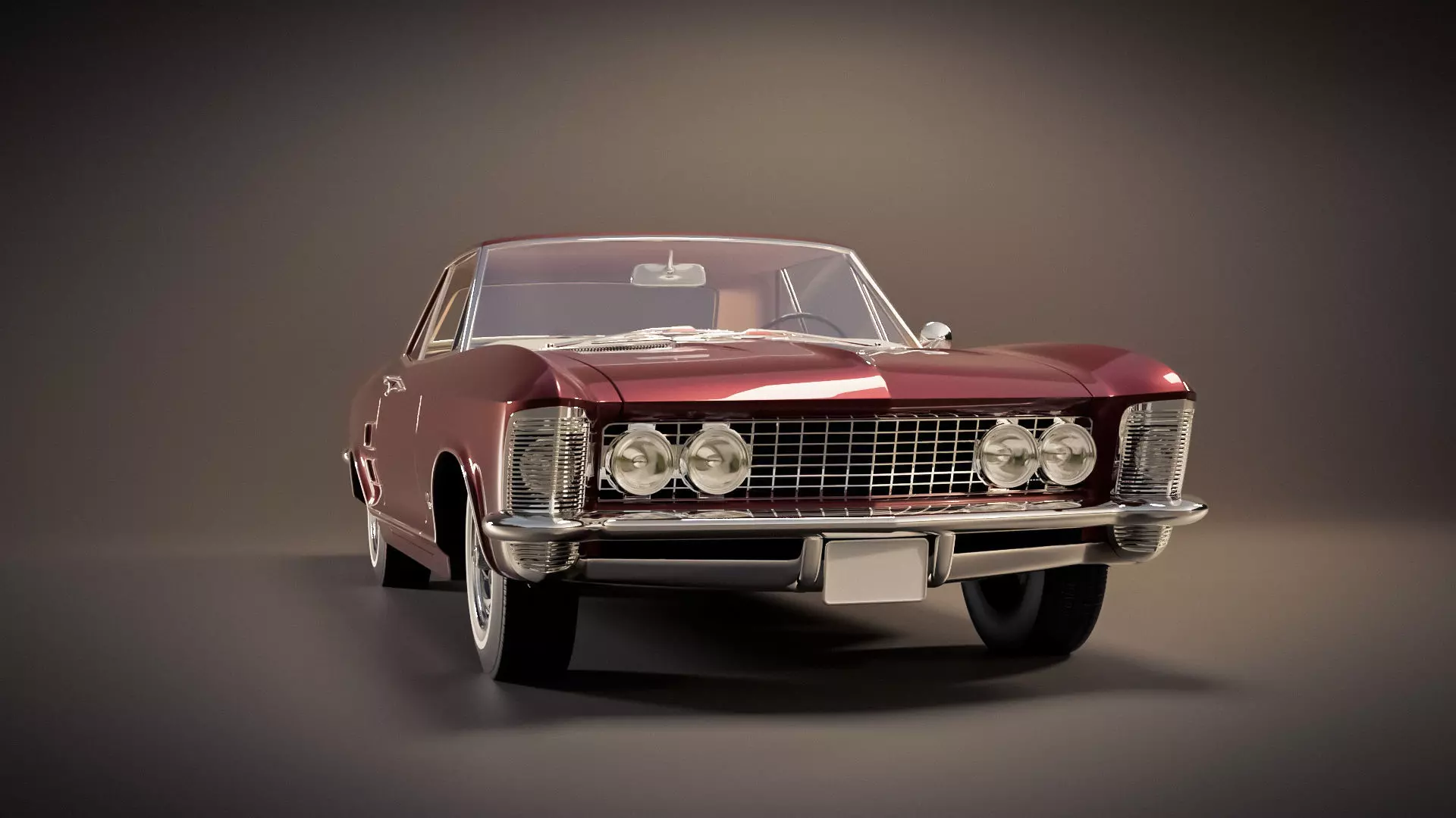 Buick Riviera Classic Car 3D model_0