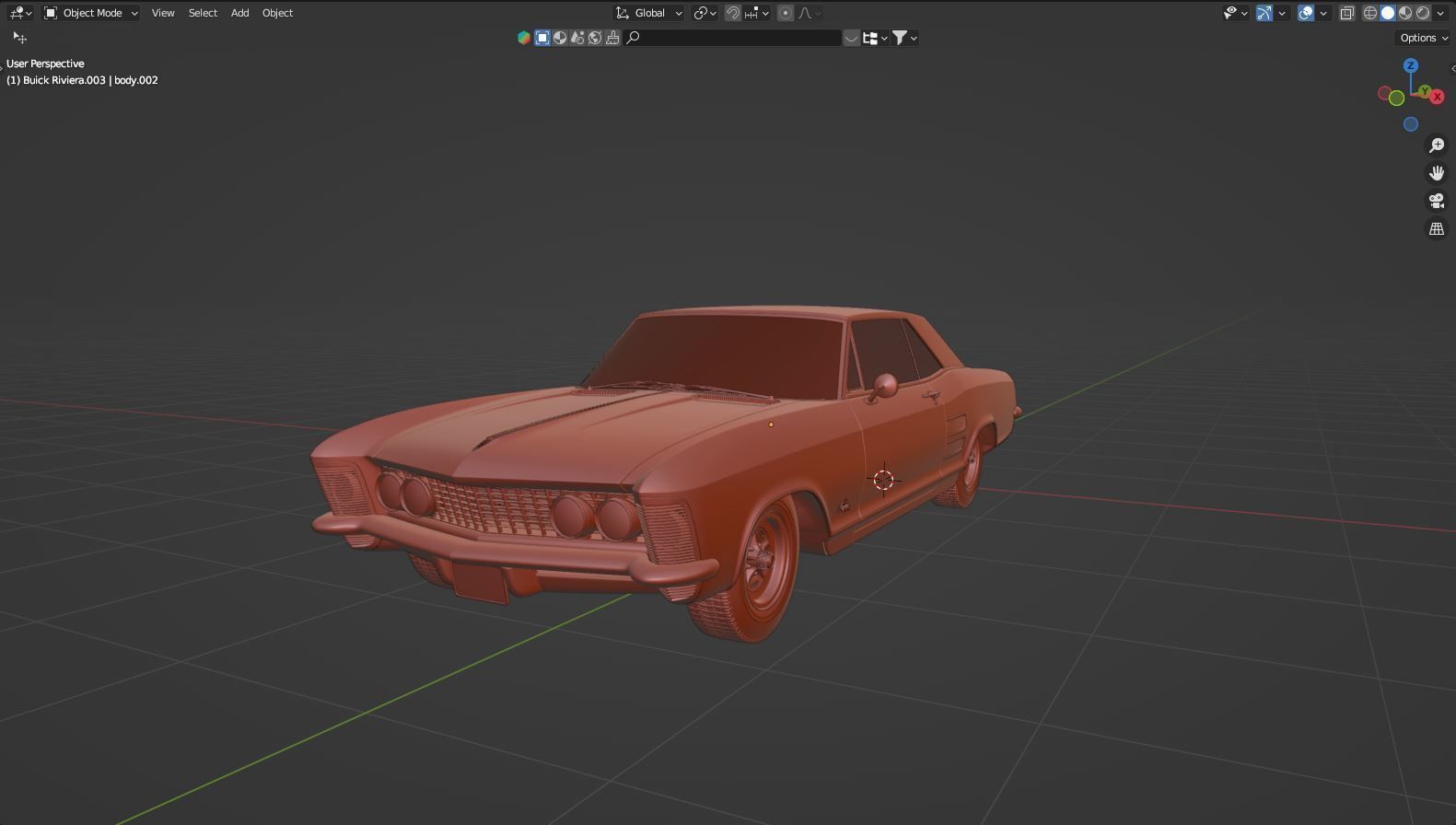 Buick Riviera Classic Car 3D model_6