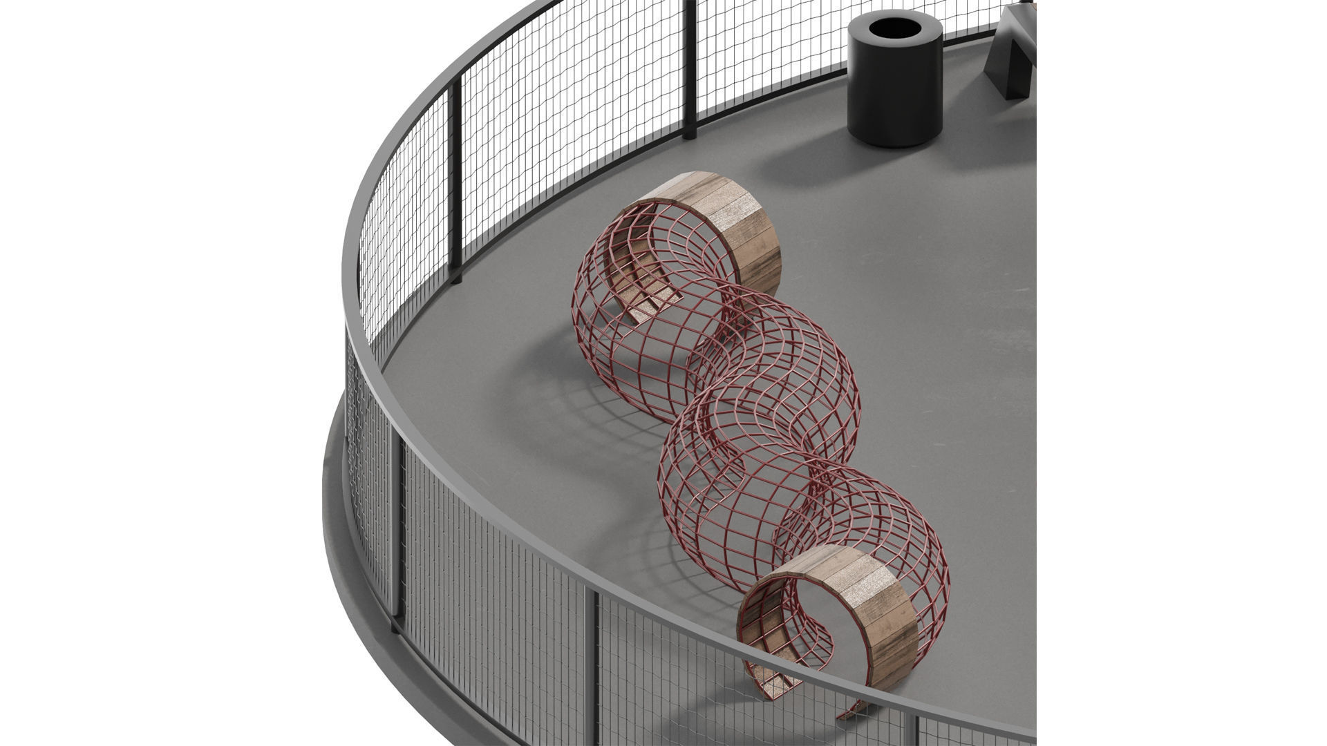 Dog walking area 1 3D model_5