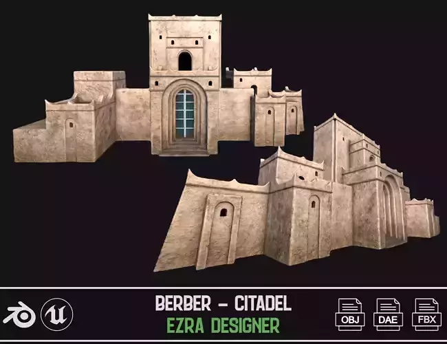 Berber Citadel Low-poly 3D model