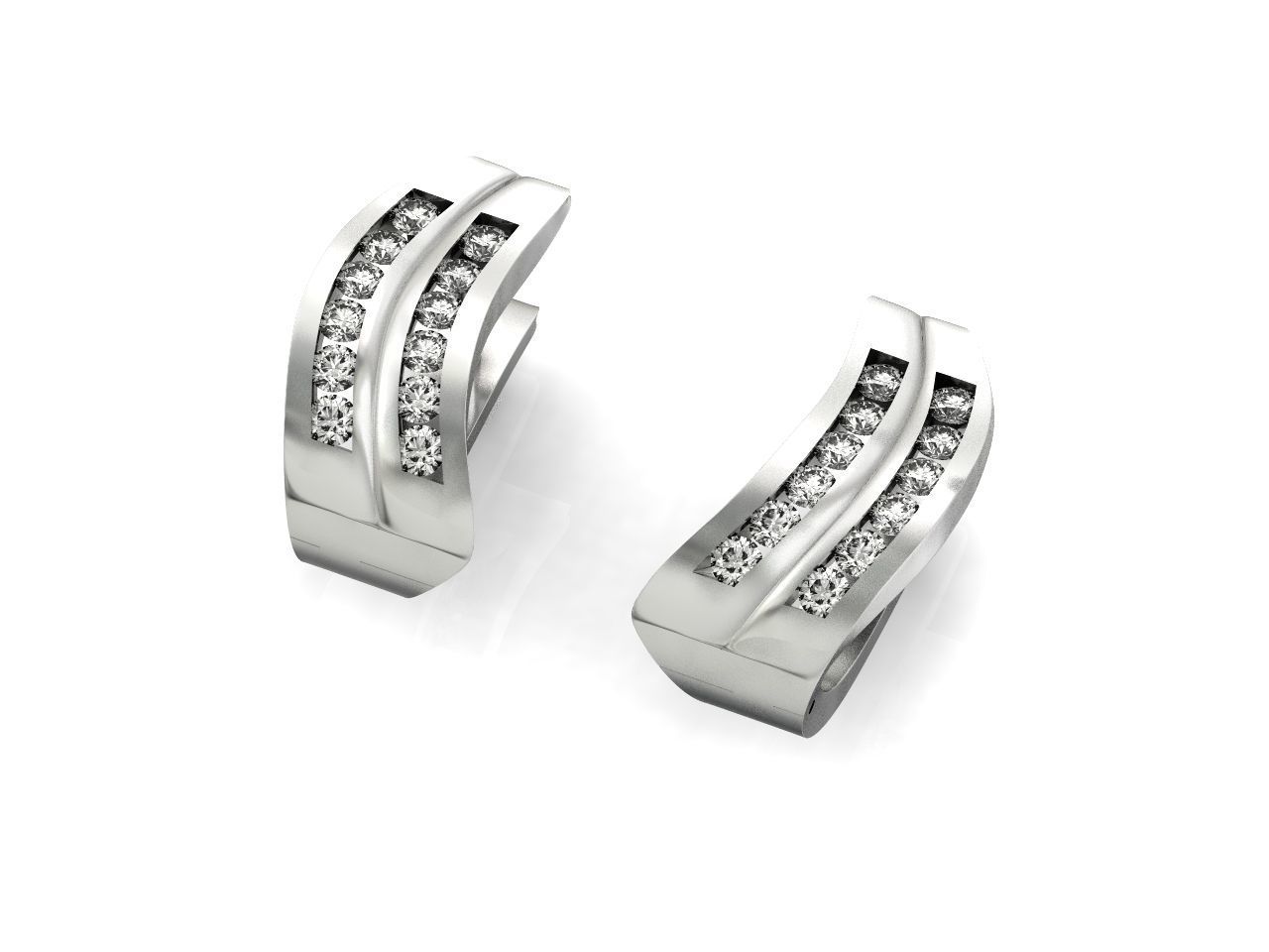 geometric earrings with rail tack 928 3D print model_33