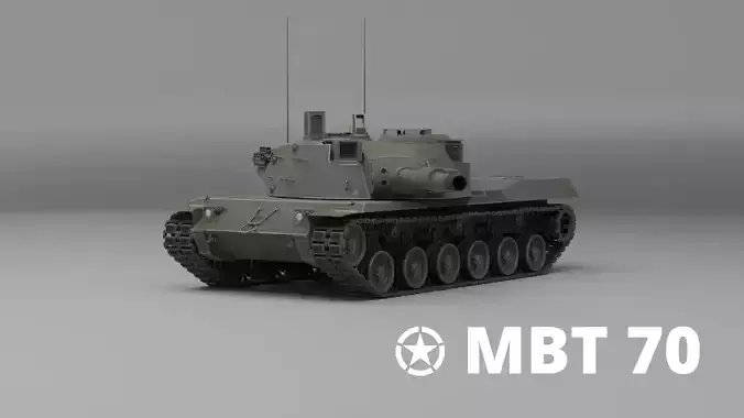 MBT 70 tank 3D model
