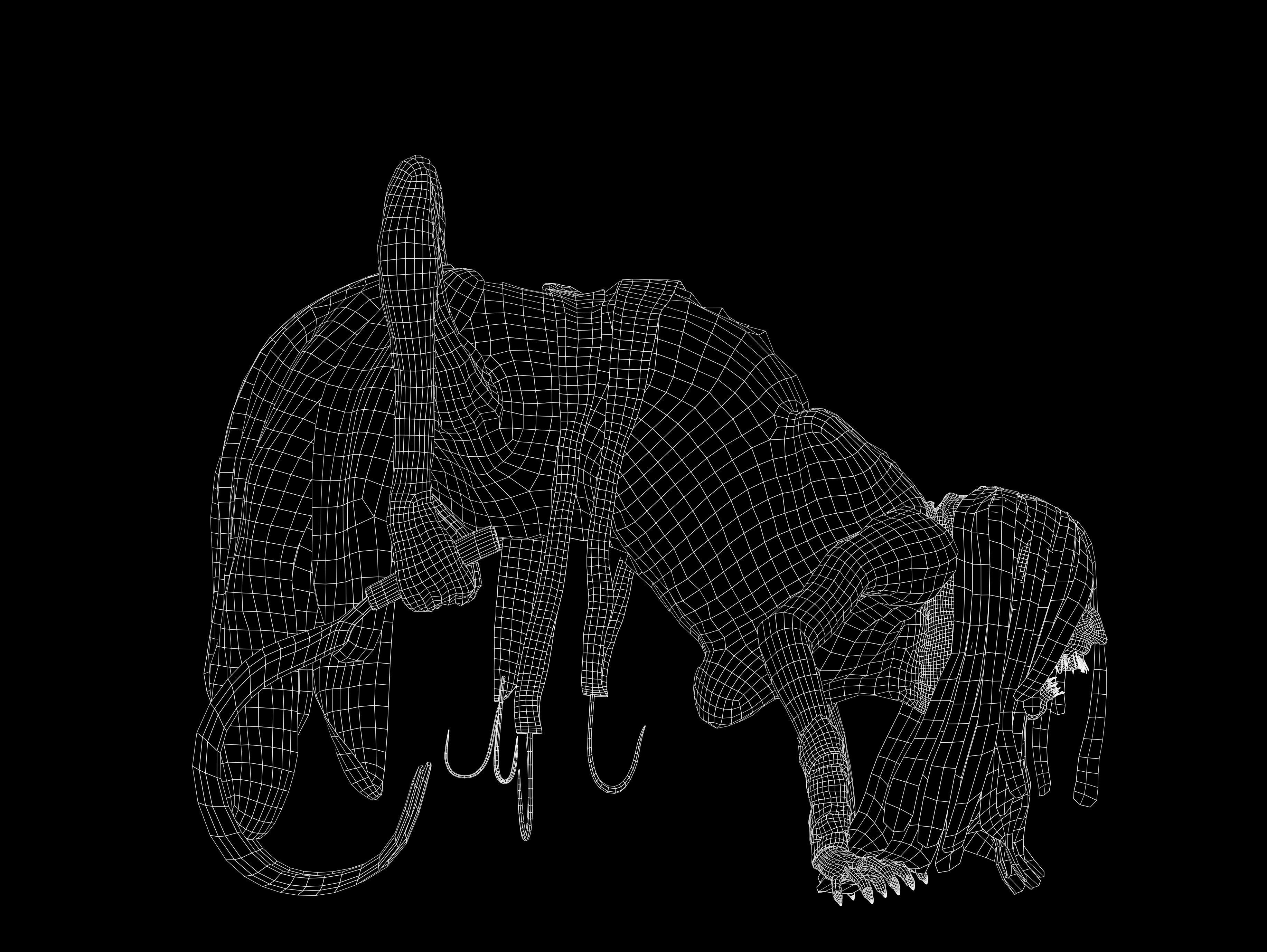 Horror Woman Creature  Low-poly 3D model_10