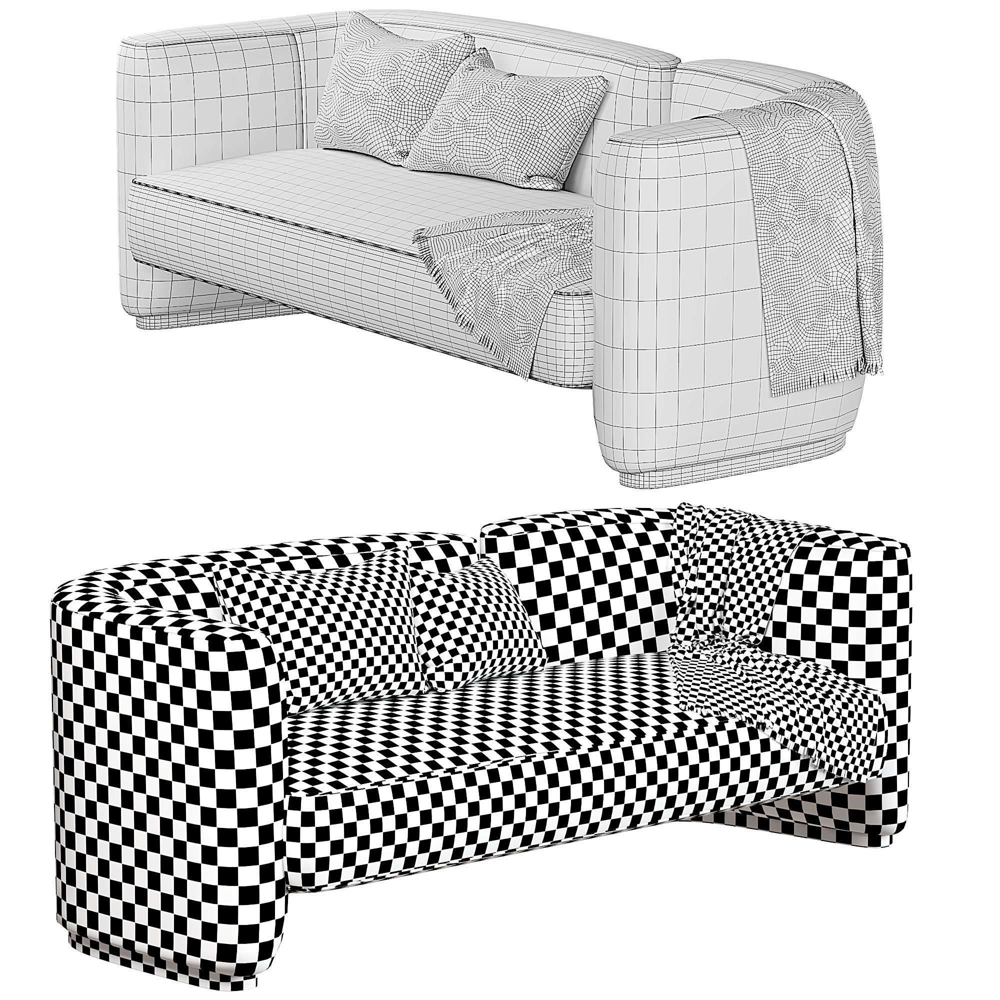 Candelaria Contemporary Sofa by AD HOC 3D model_2