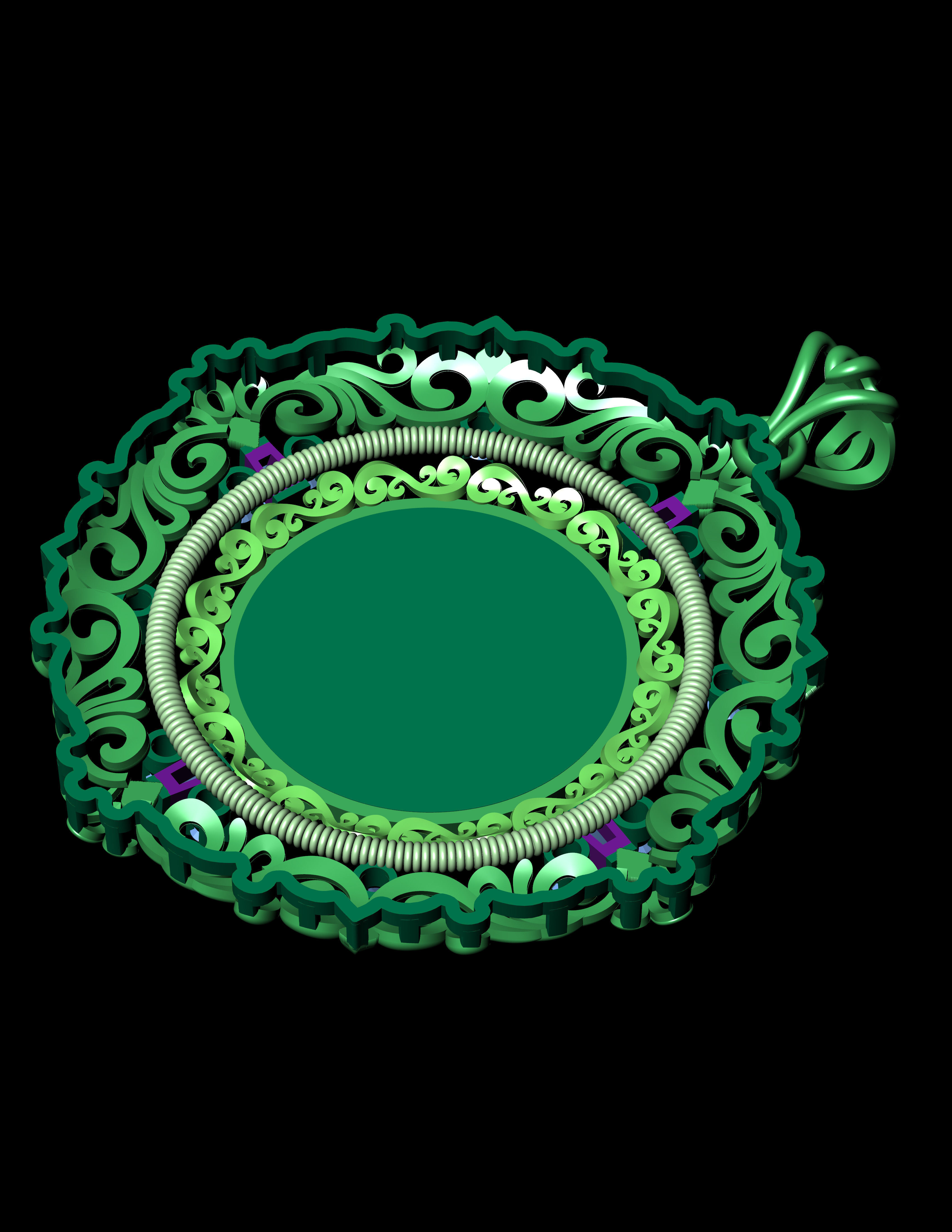 Jesus  With Goat Gold Pendant 3D Print Model 3D print model_10