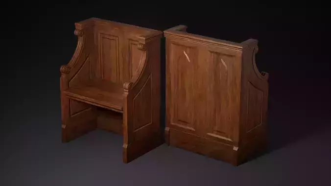 Wooden Church Bench