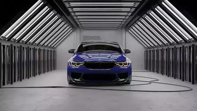 3D Car Rendering Scene Studio Blender File 3D model