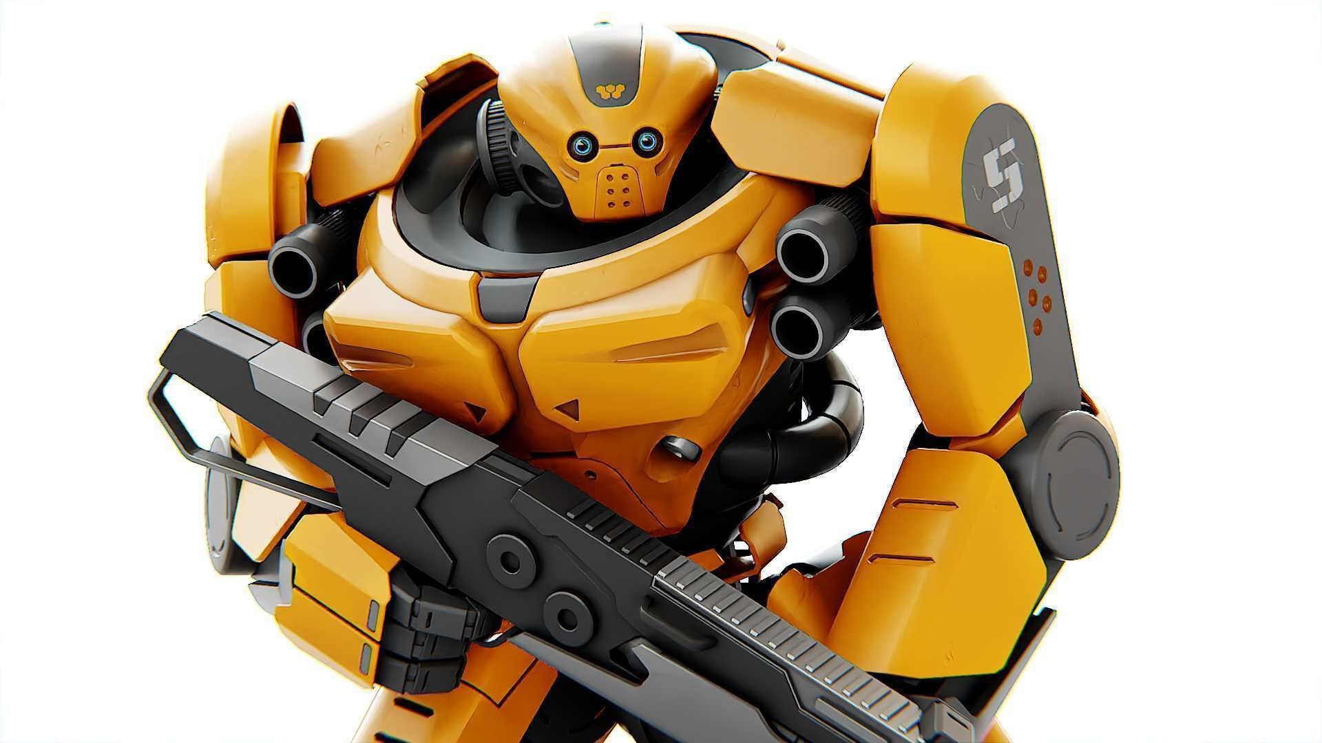 DOOM FIGHTER-V3 RIGGED 3D model_13