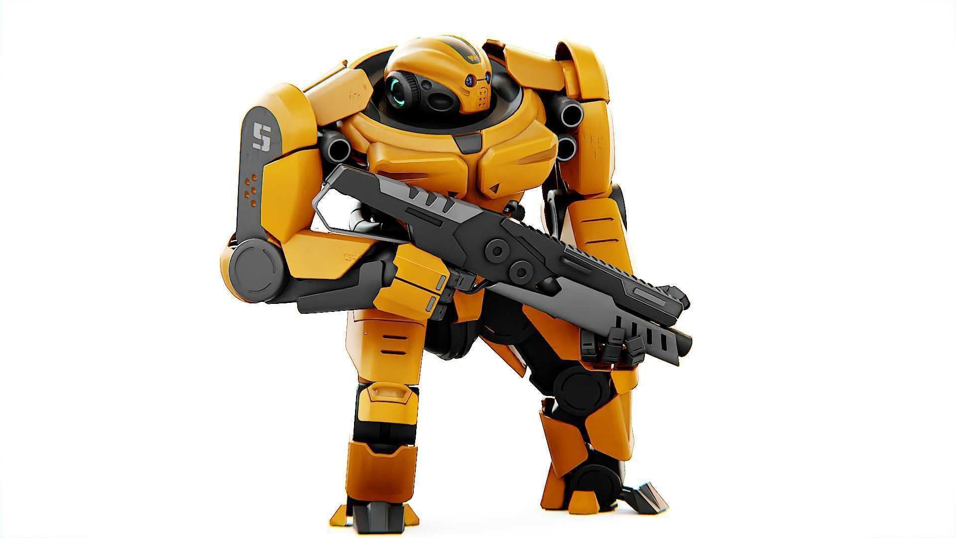 DOOM FIGHTER-V3 RIGGED 3D model_11