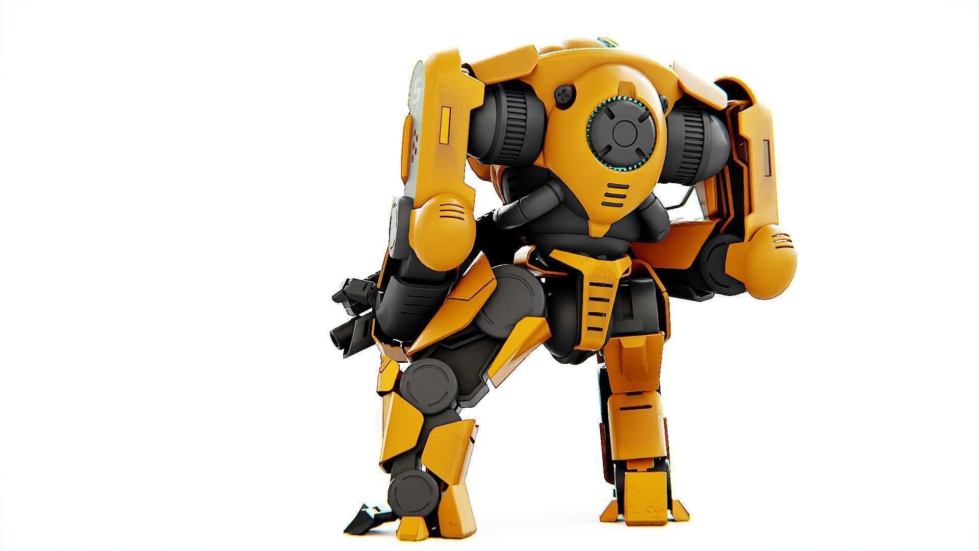 DOOM FIGHTER-V3 RIGGED 3D model_6