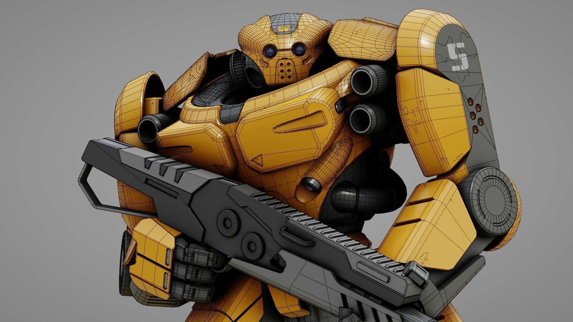 DOOM FIGHTER-V3 RIGGED 3D model_37