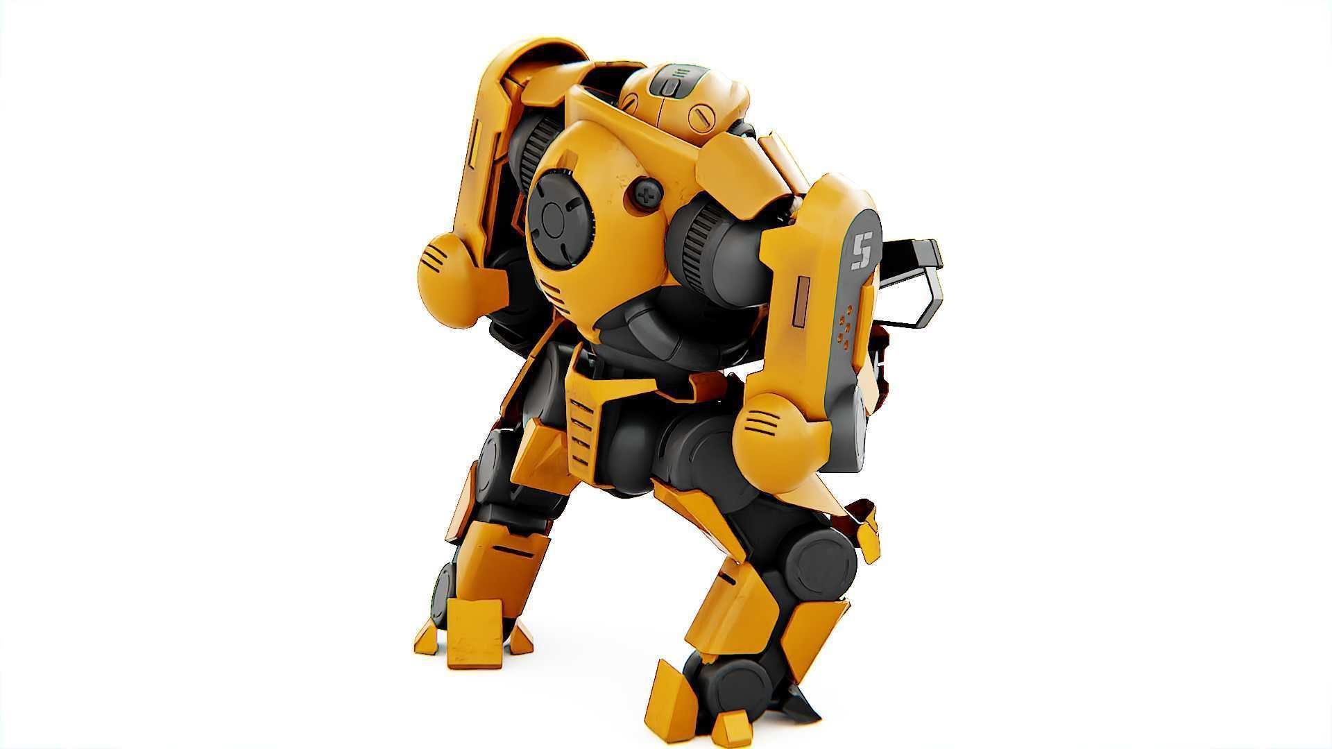 DOOM FIGHTER-V3 RIGGED 3D model_8