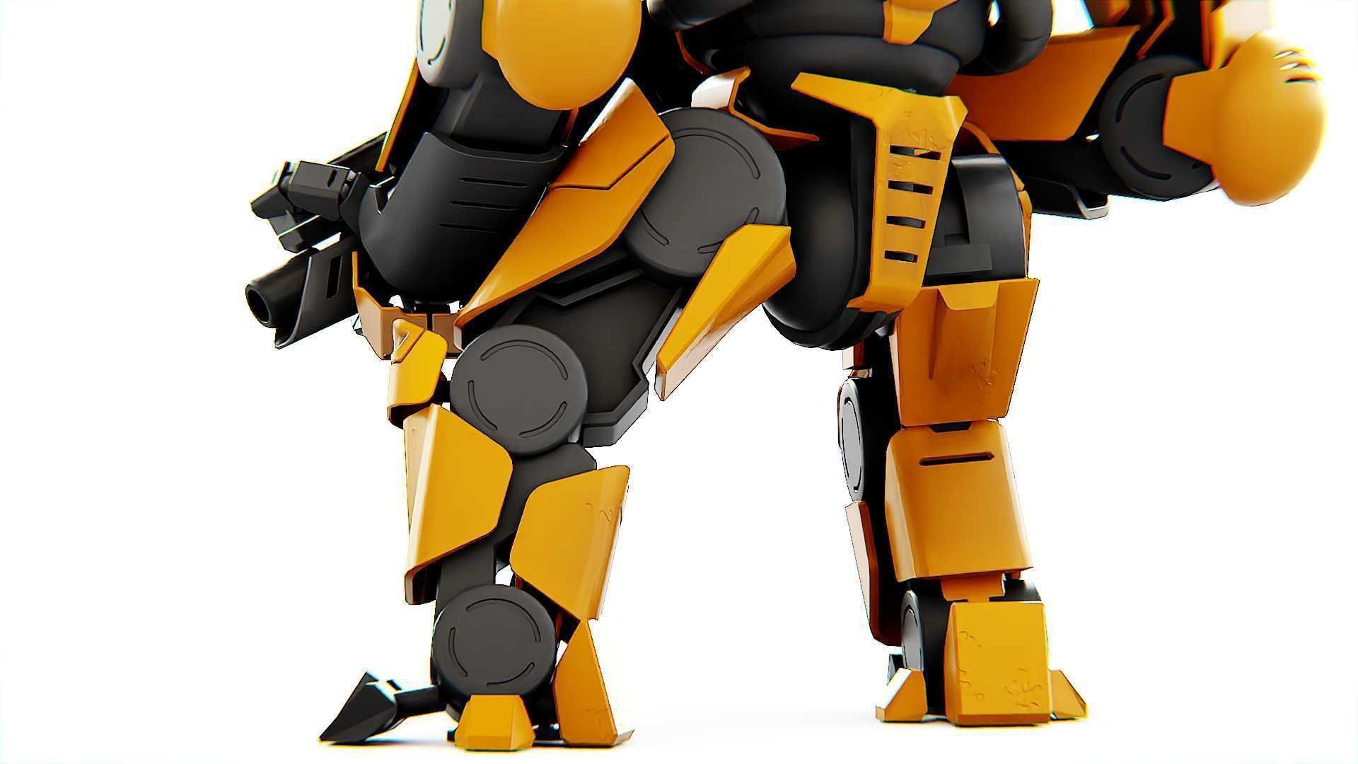 DOOM FIGHTER-V3 RIGGED 3D model_19