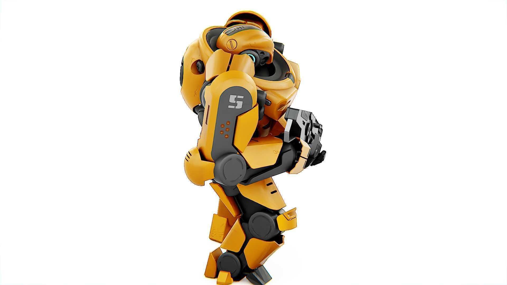 DOOM FIGHTER-V3 RIGGED 3D model_9