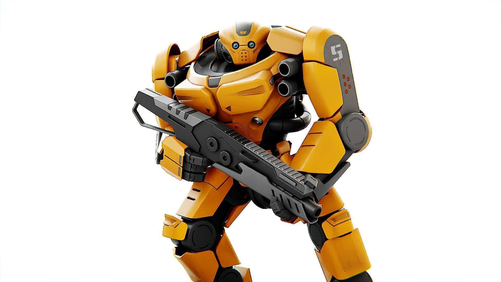 DOOM FIGHTER-V3 RIGGED 3D model_2