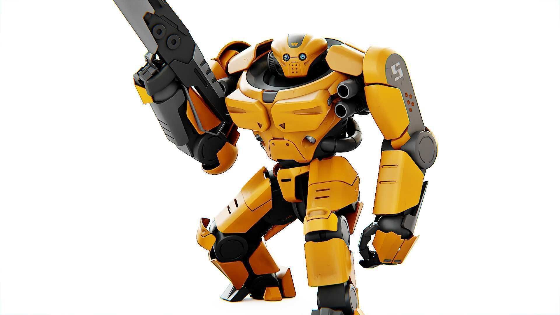 DOOM FIGHTER-V3 RIGGED 3D model_23