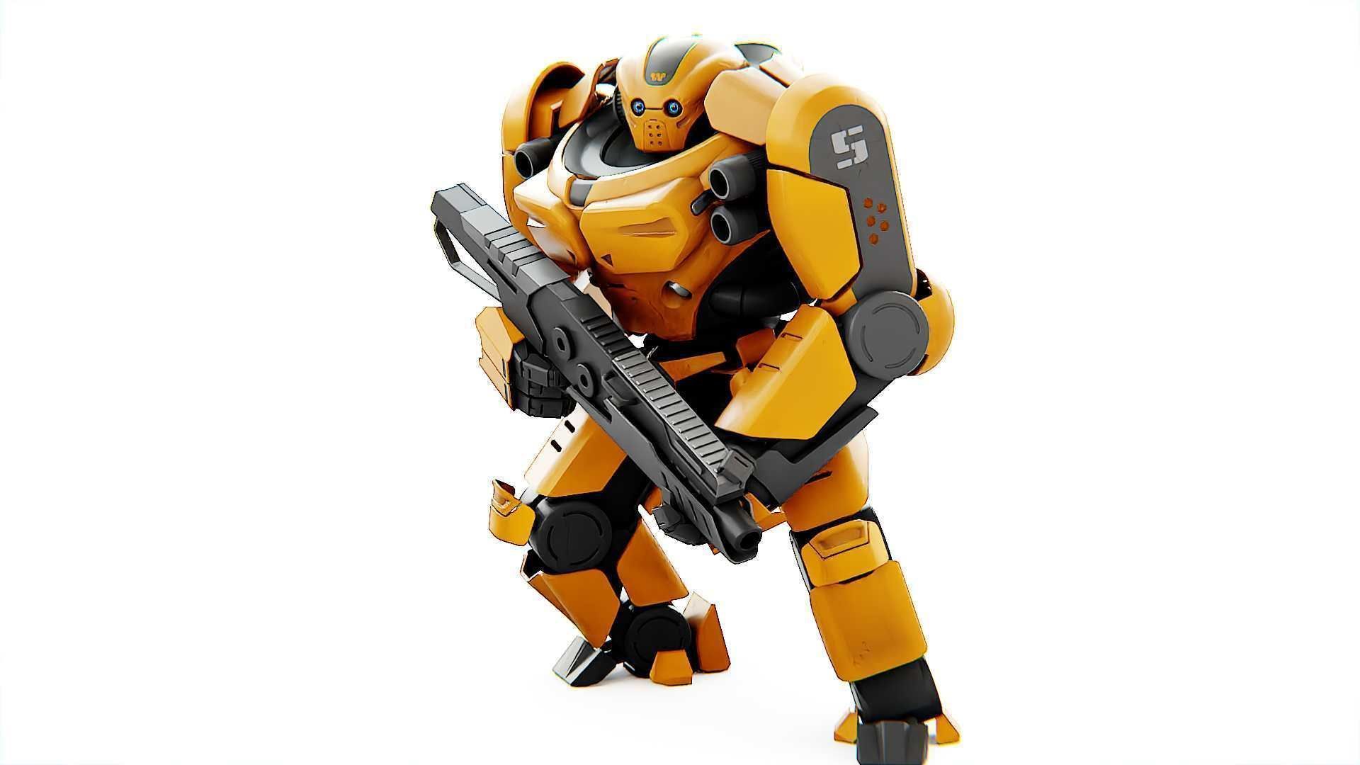 DOOM FIGHTER-V3 RIGGED 3D model_3