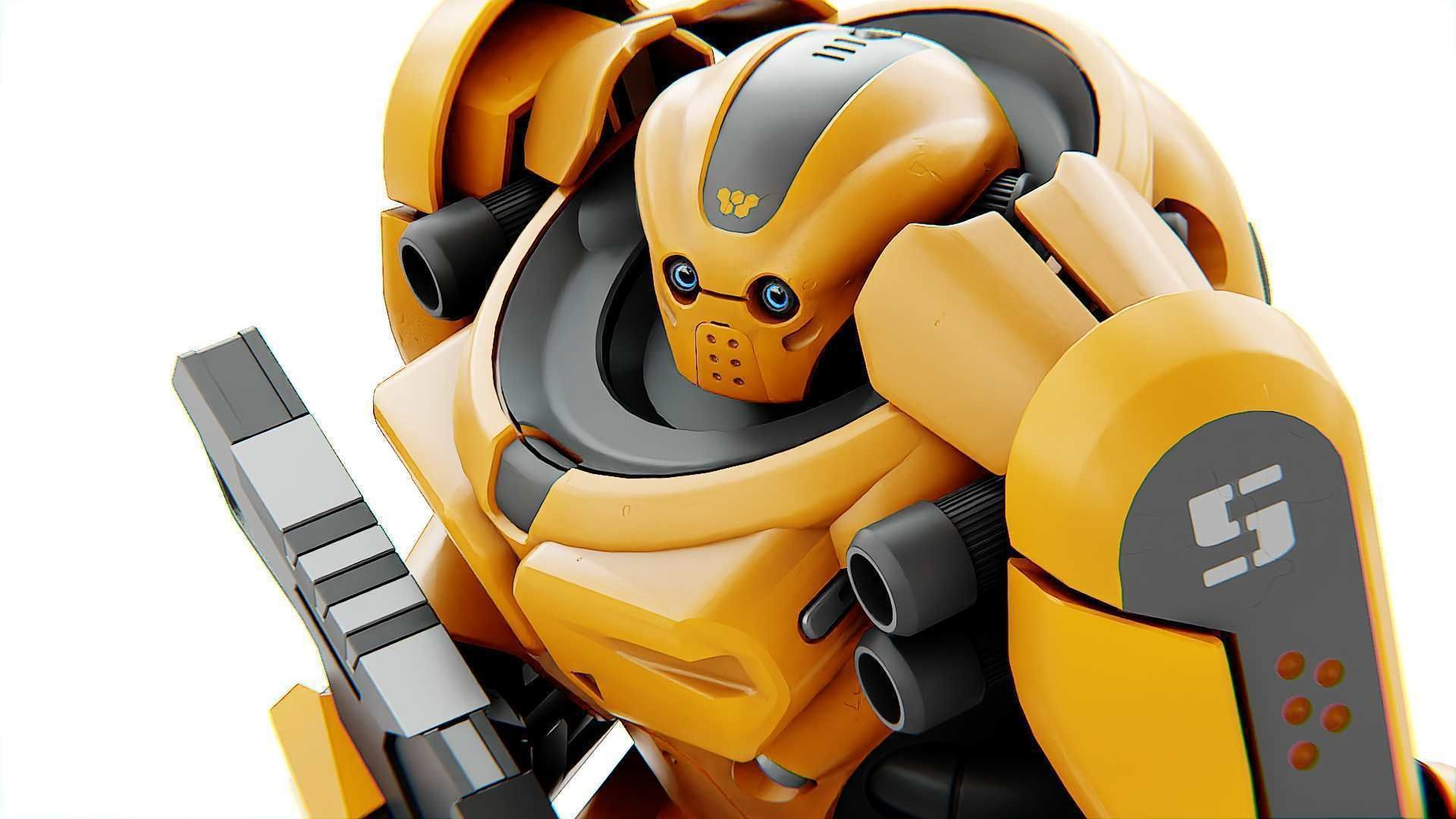 DOOM FIGHTER-V3 RIGGED 3D model_14