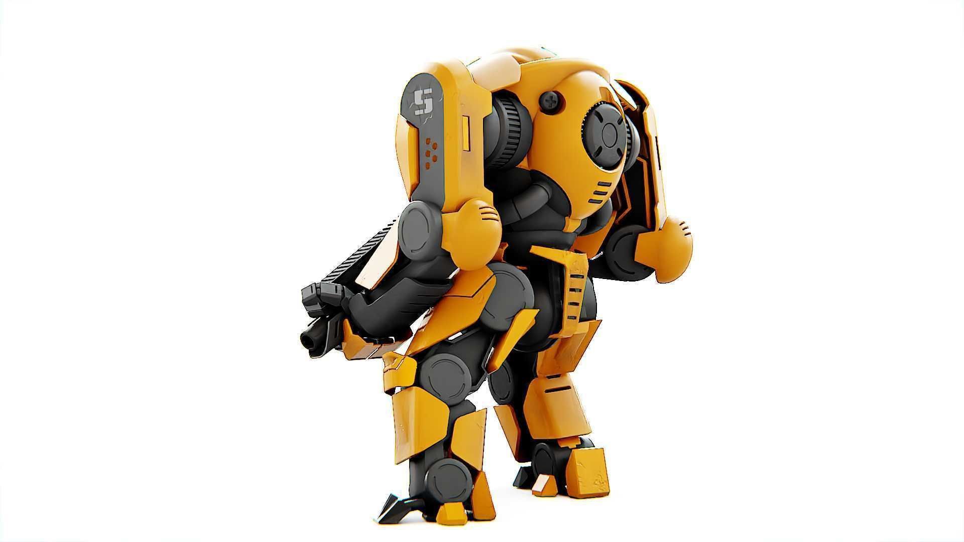 DOOM FIGHTER-V3 RIGGED 3D model_5