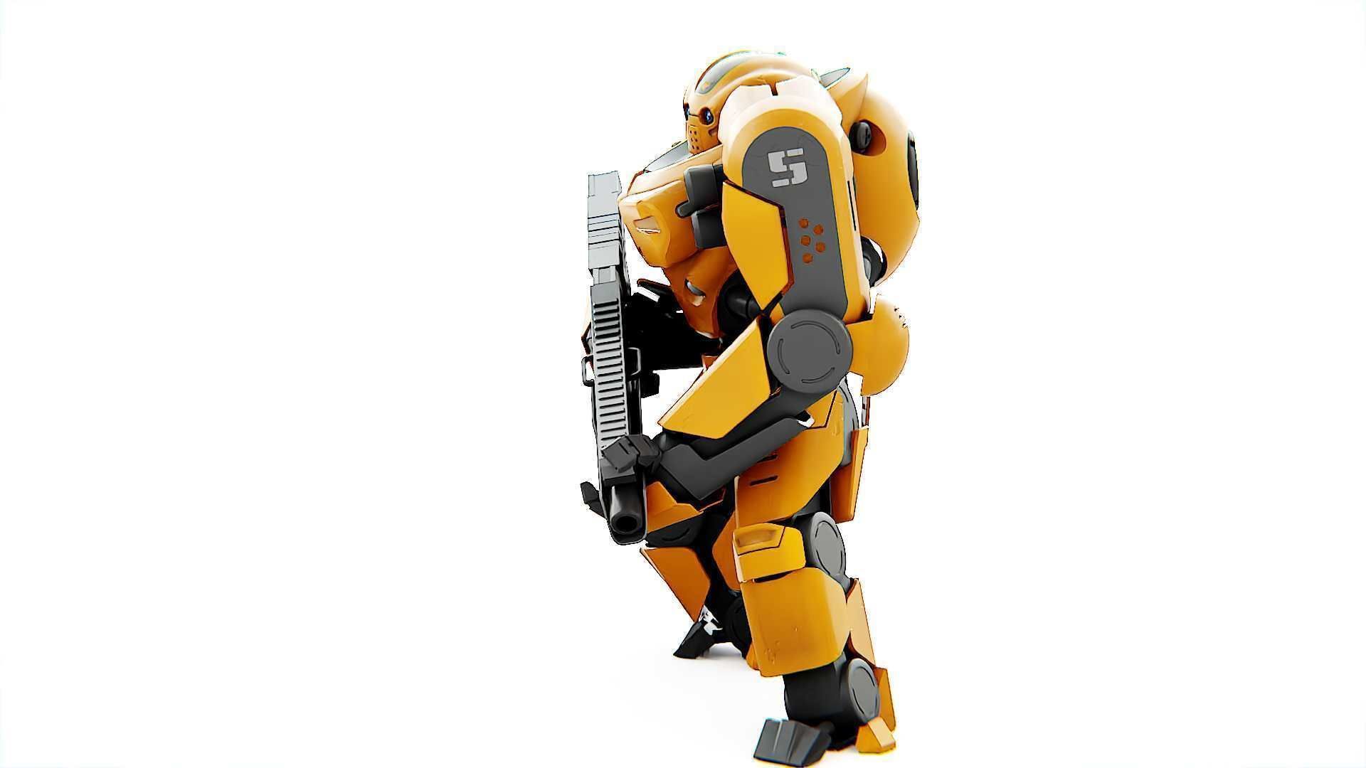 DOOM FIGHTER-V3 RIGGED 3D model_4