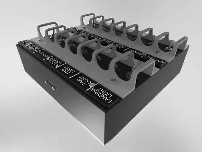 Zlin 142 143 242 Circuit switches for simulator 3D print model