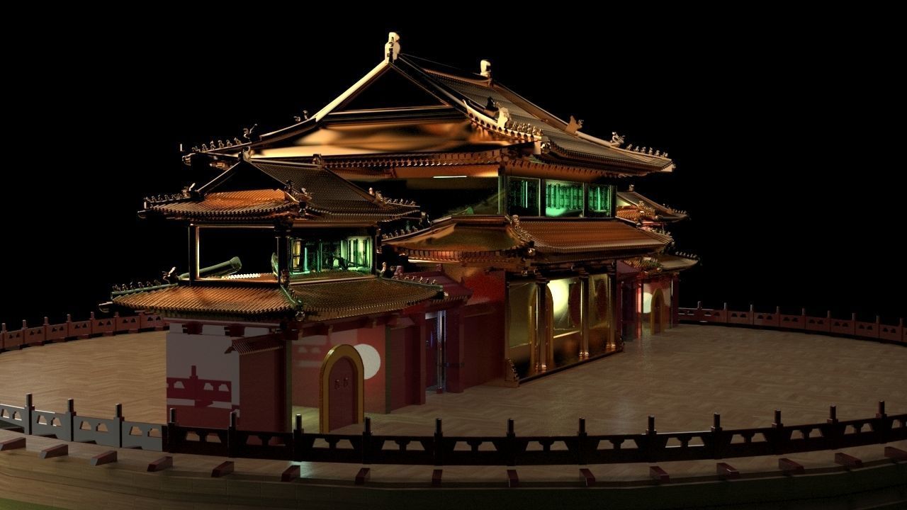 Chinese ancient house  3D model_2