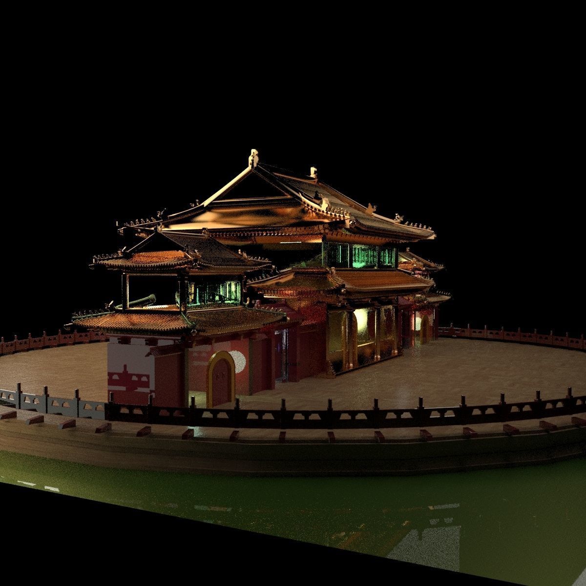 Chinese ancient house  3D model_4