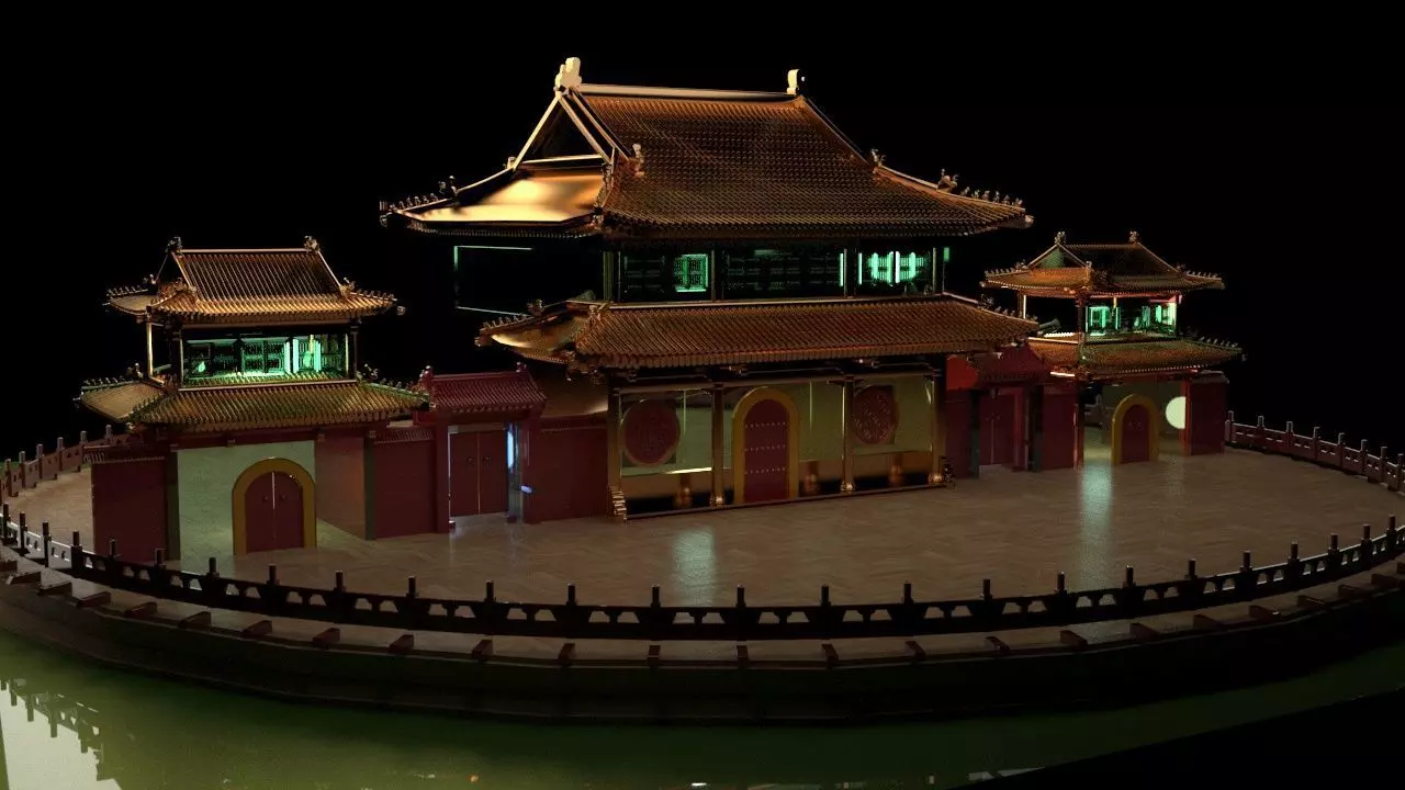Chinese ancient house  3D model_0