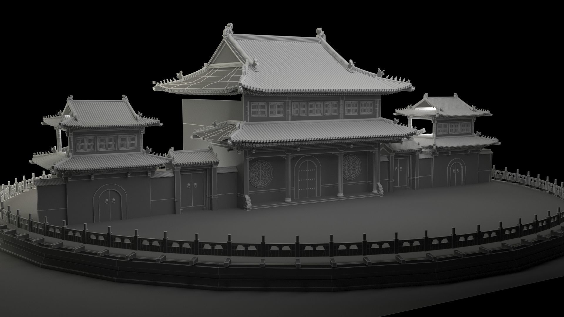 Chinese ancient house  3D model_5