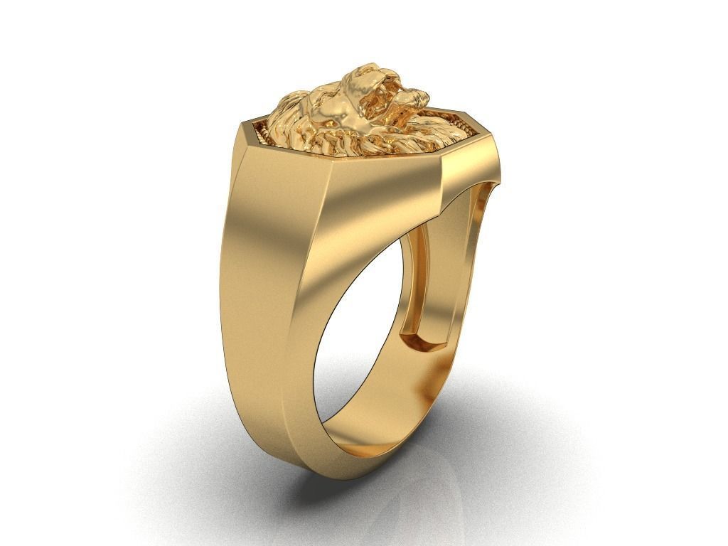 LION RING 3D print model_1