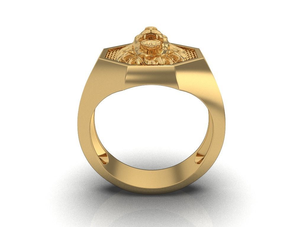 LION RING 3D print model_3