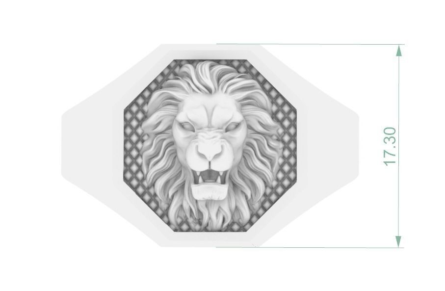 LION RING 3D print model_4