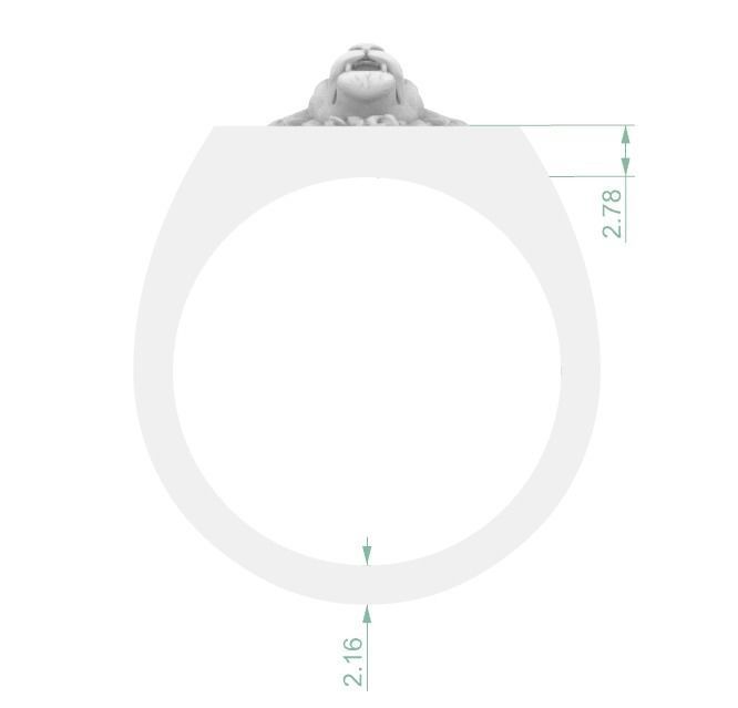 LION RING 3D print model_5