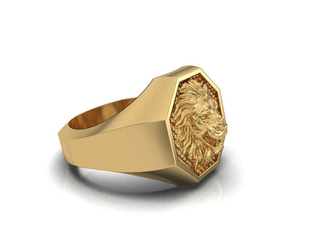 LION RING 3D print model_2