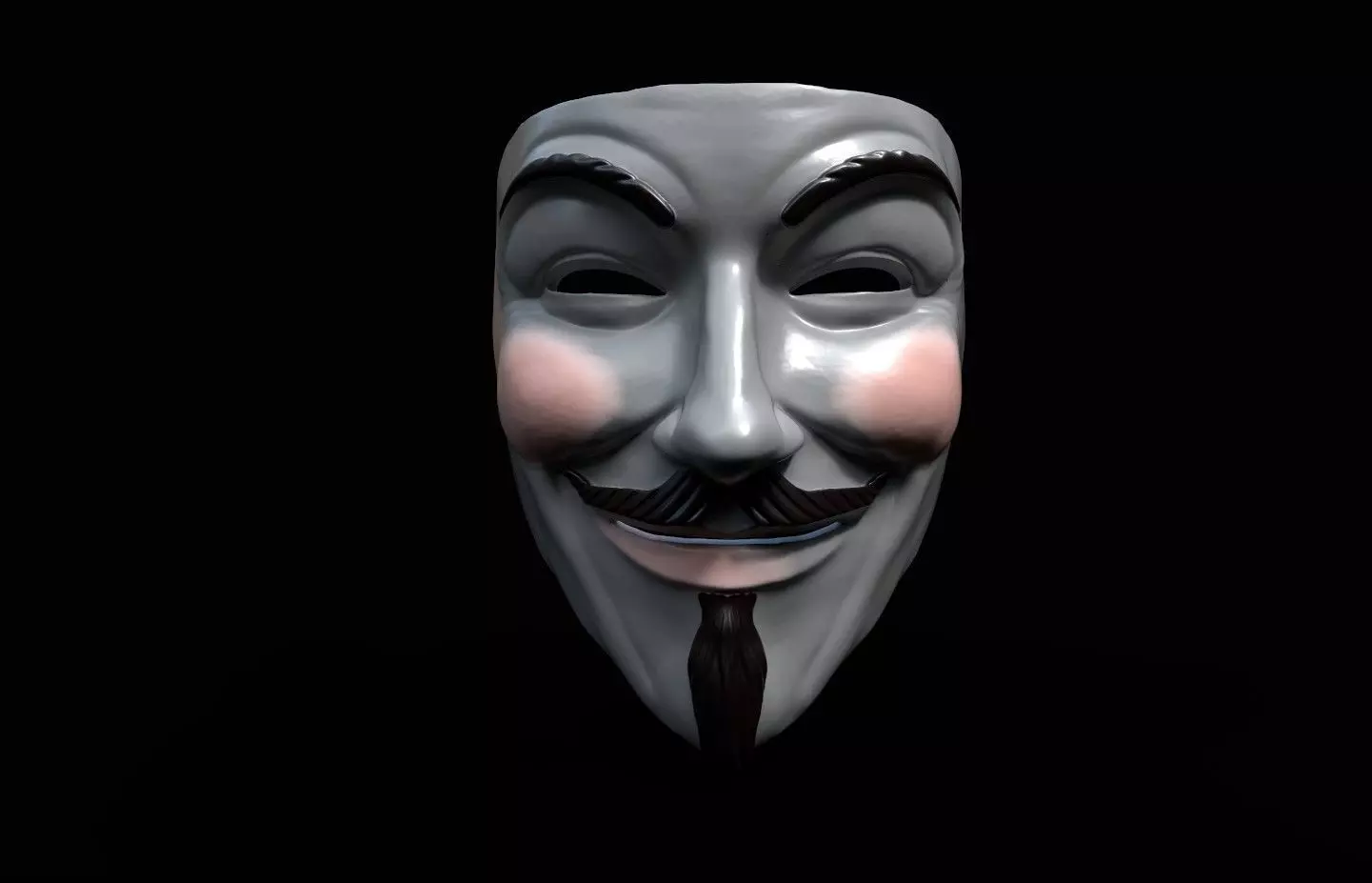 V for Vendetta Mask  Guy Fawkes Mask  3d digital download 3D print model_0