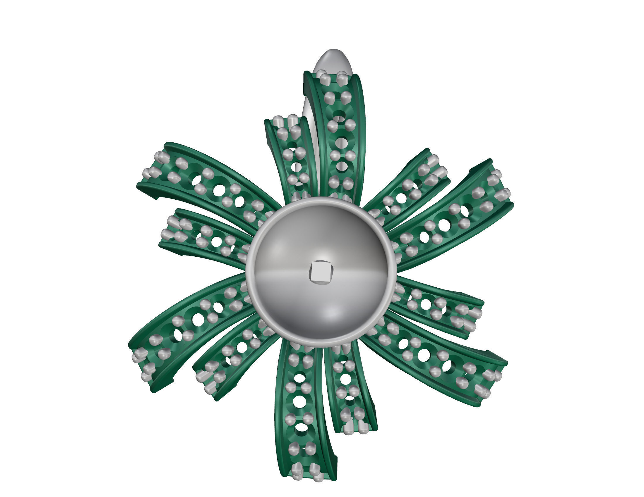 Pearl fan set 3D Model Collection_12