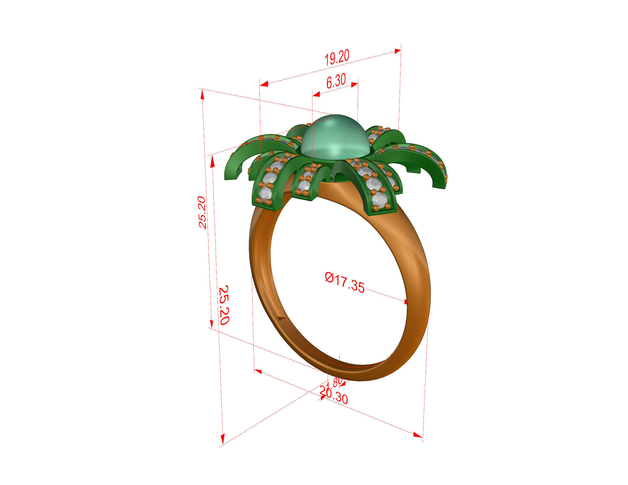 Pearl fan set 3D Model Collection_43