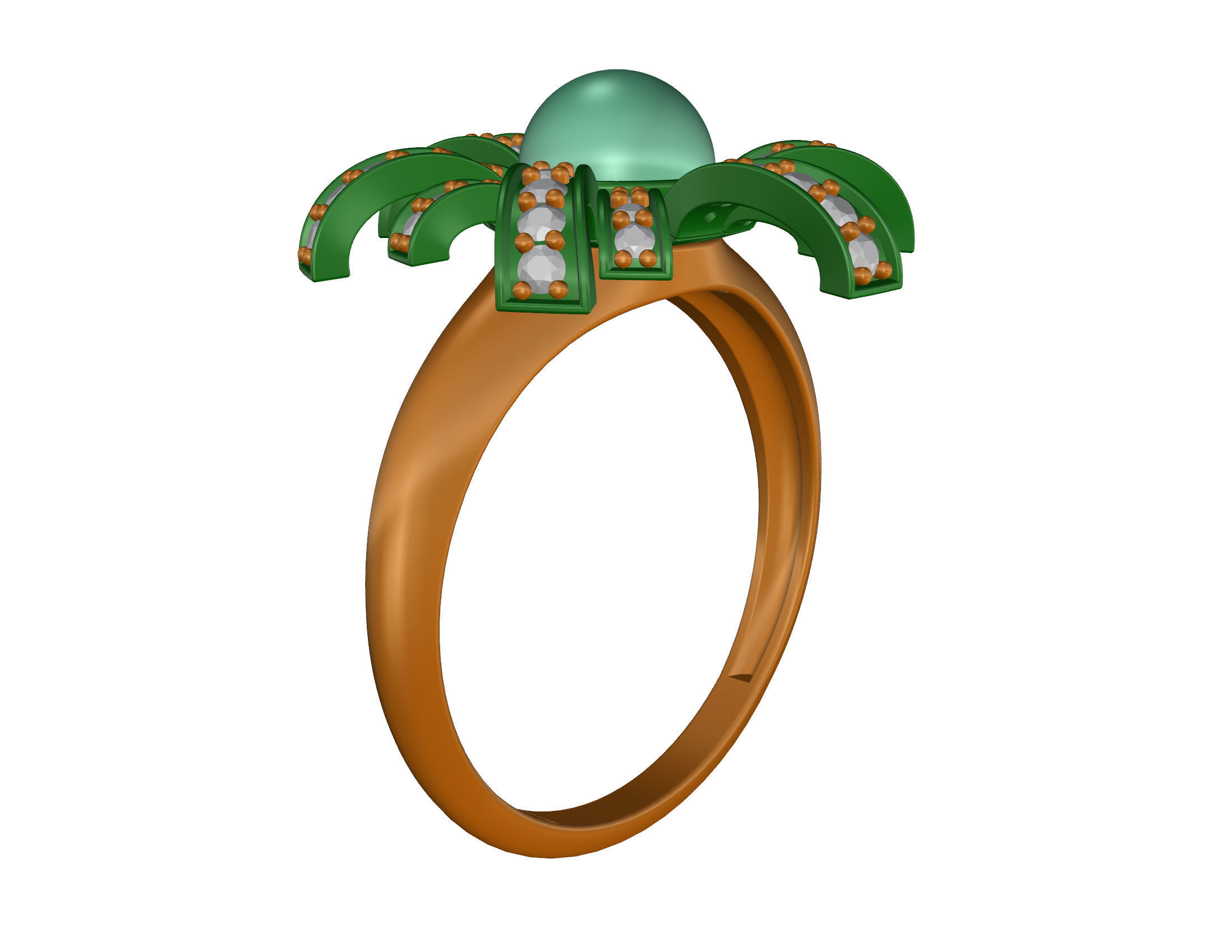 Pearl fan set 3D Model Collection_39