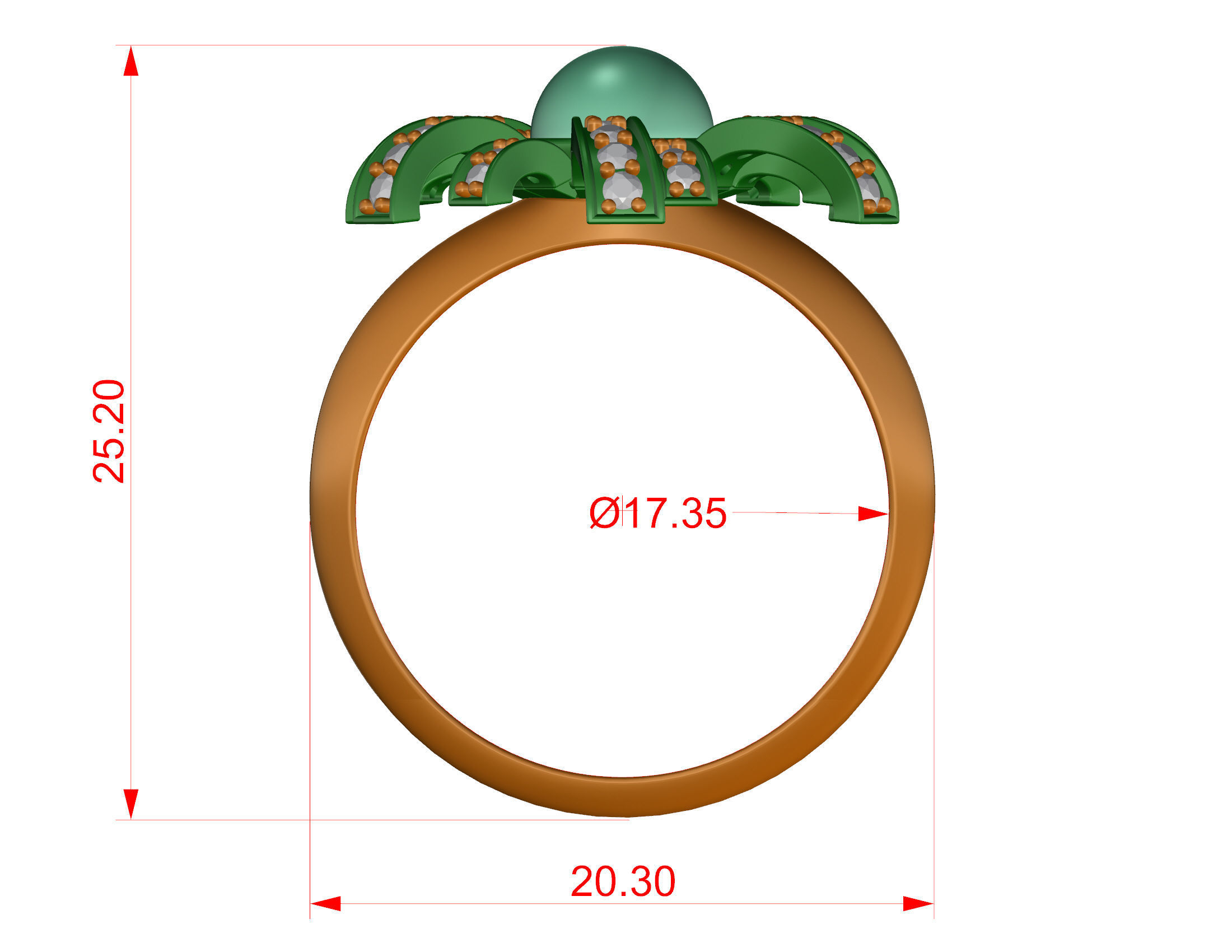 Pearl fan set 3D Model Collection_41