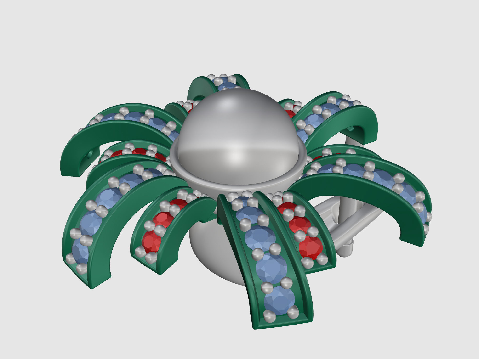 Pearl fan set 3D Model Collection_10