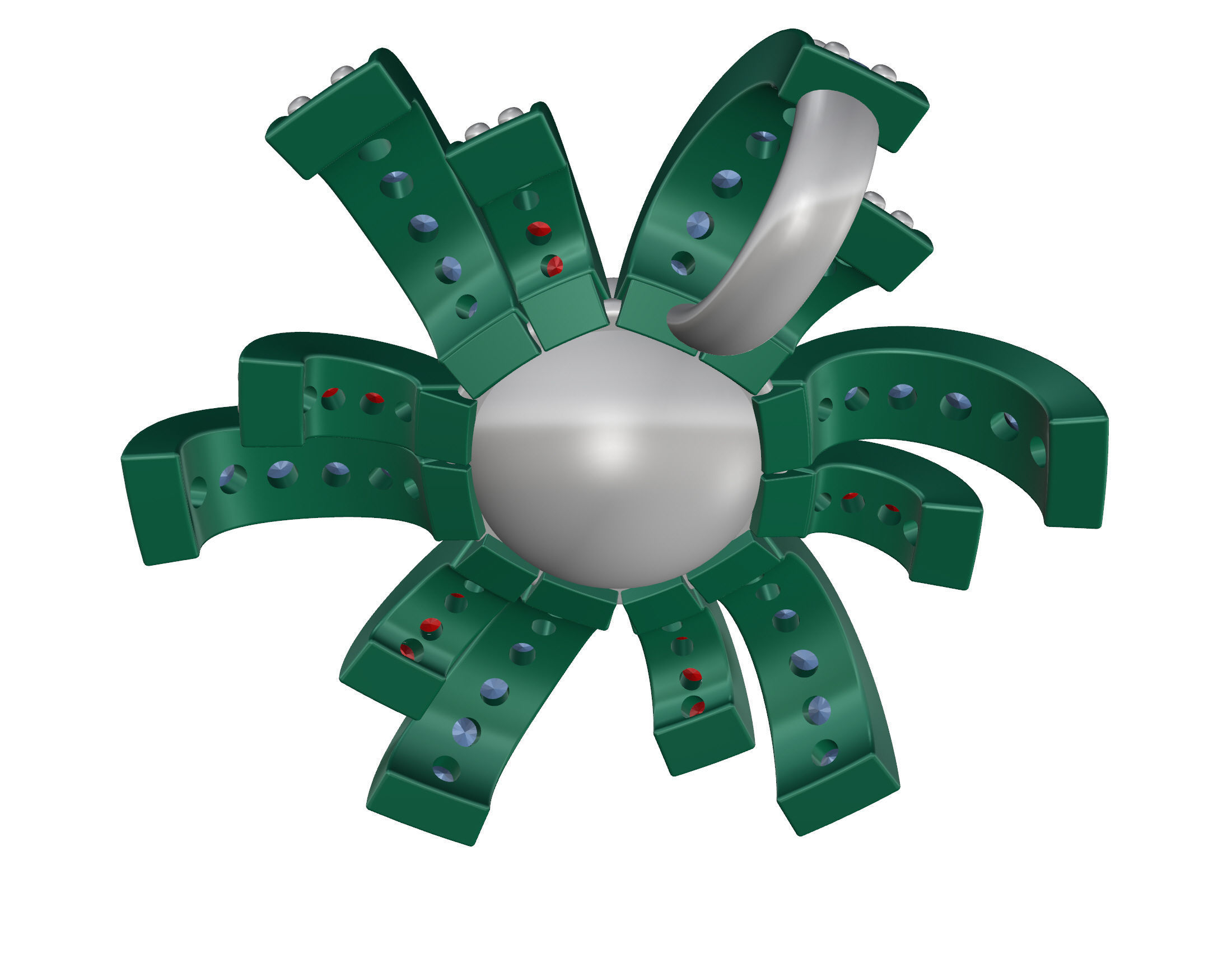 Pearl fan set 3D Model Collection_25