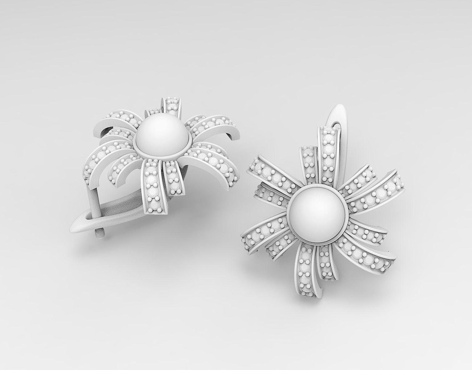 Pearl fan set 3D Model Collection_7