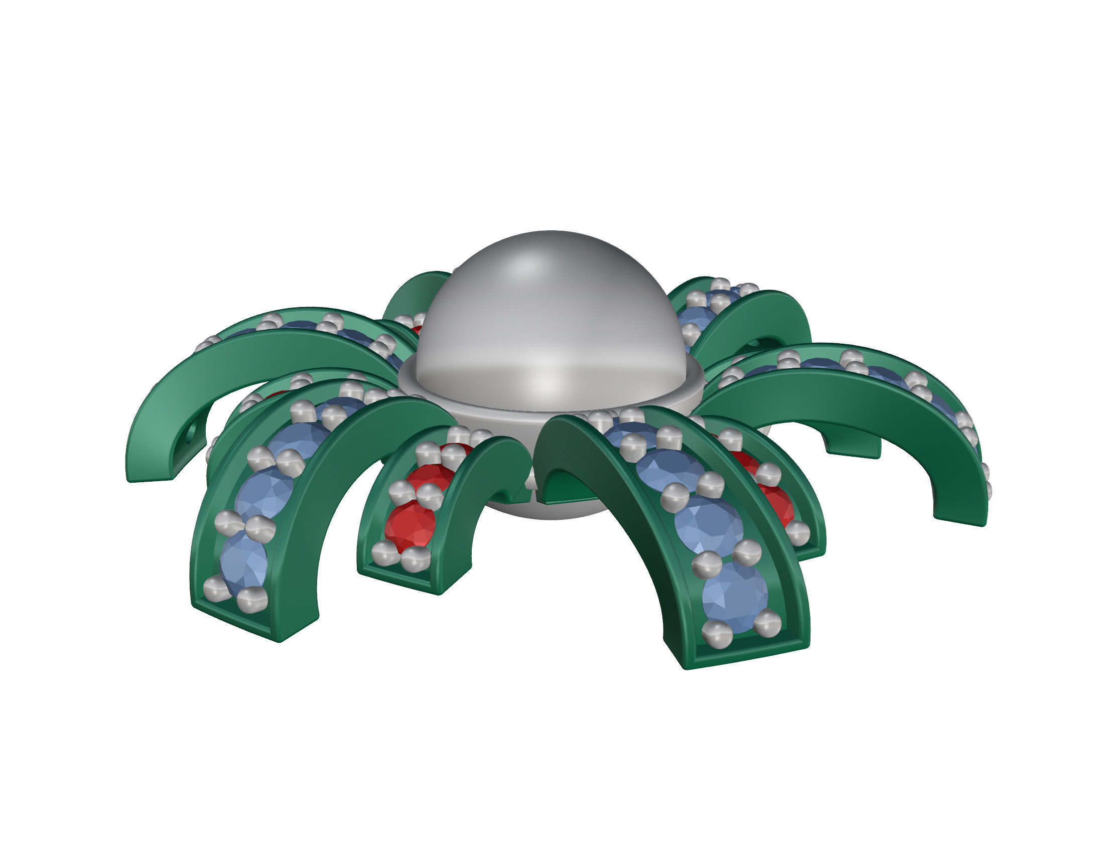 Pearl fan set 3D Model Collection_26