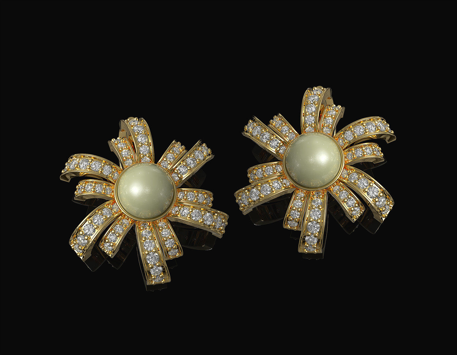 Pearl fan set 3D Model Collection_5