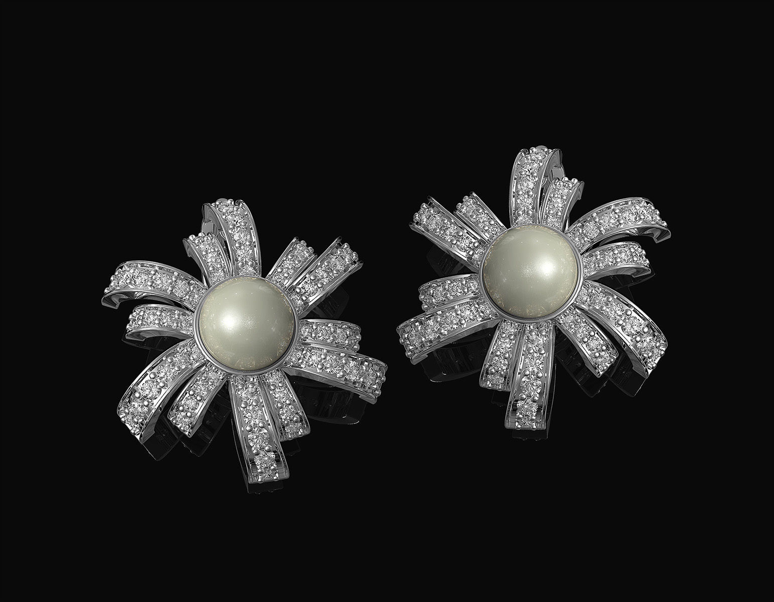 Pearl fan set 3D Model Collection_6