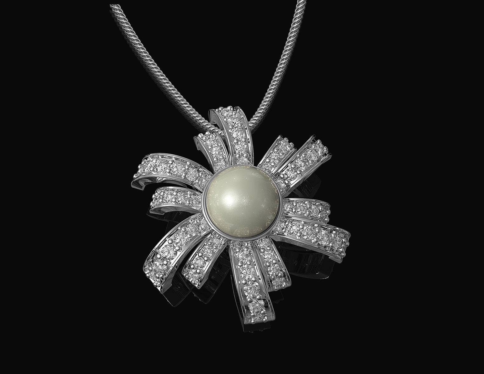 Pearl fan set 3D Model Collection_18