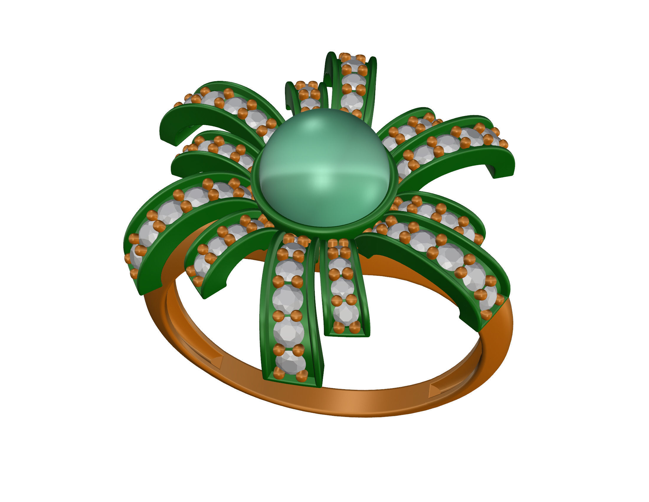 Pearl fan set 3D Model Collection_36