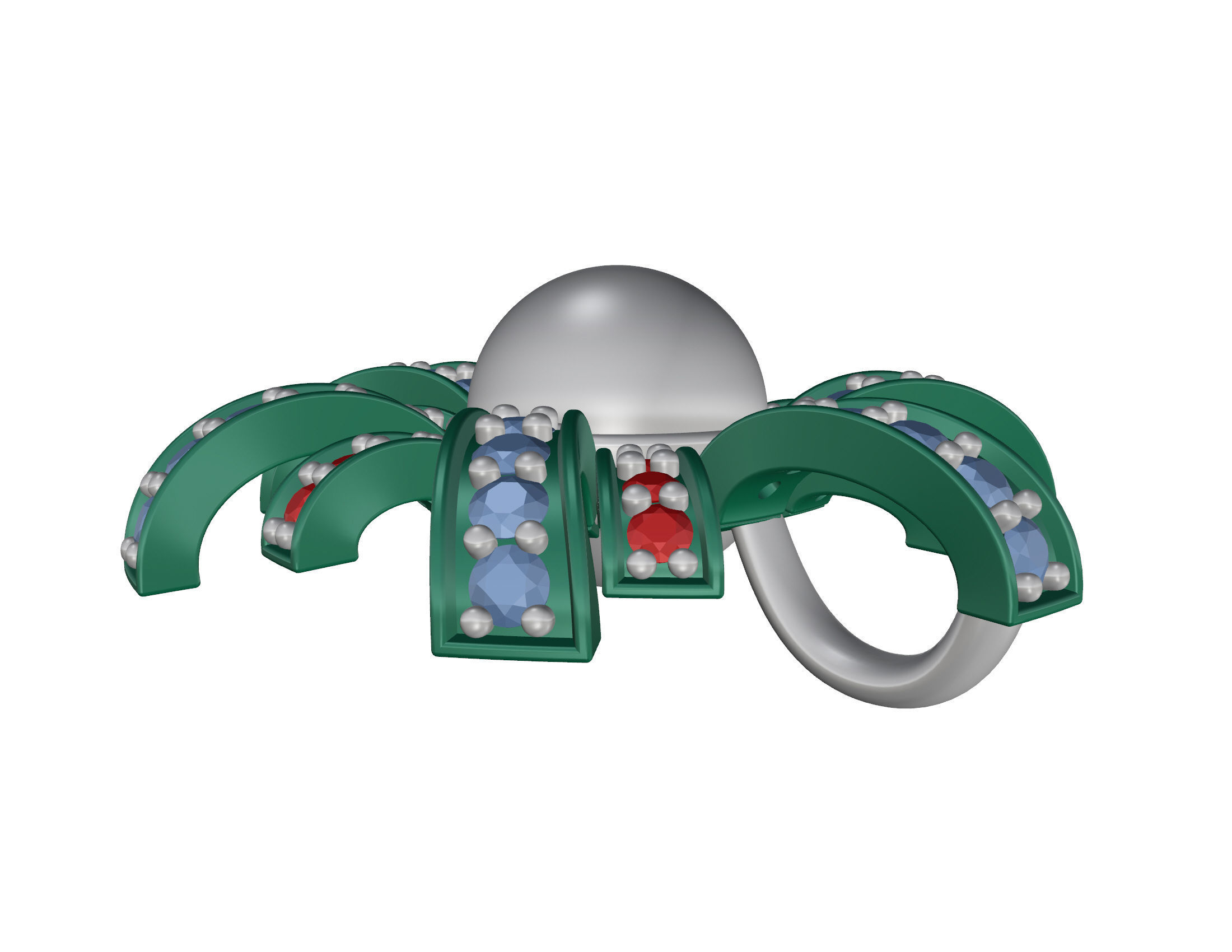 Pearl fan set 3D Model Collection_24