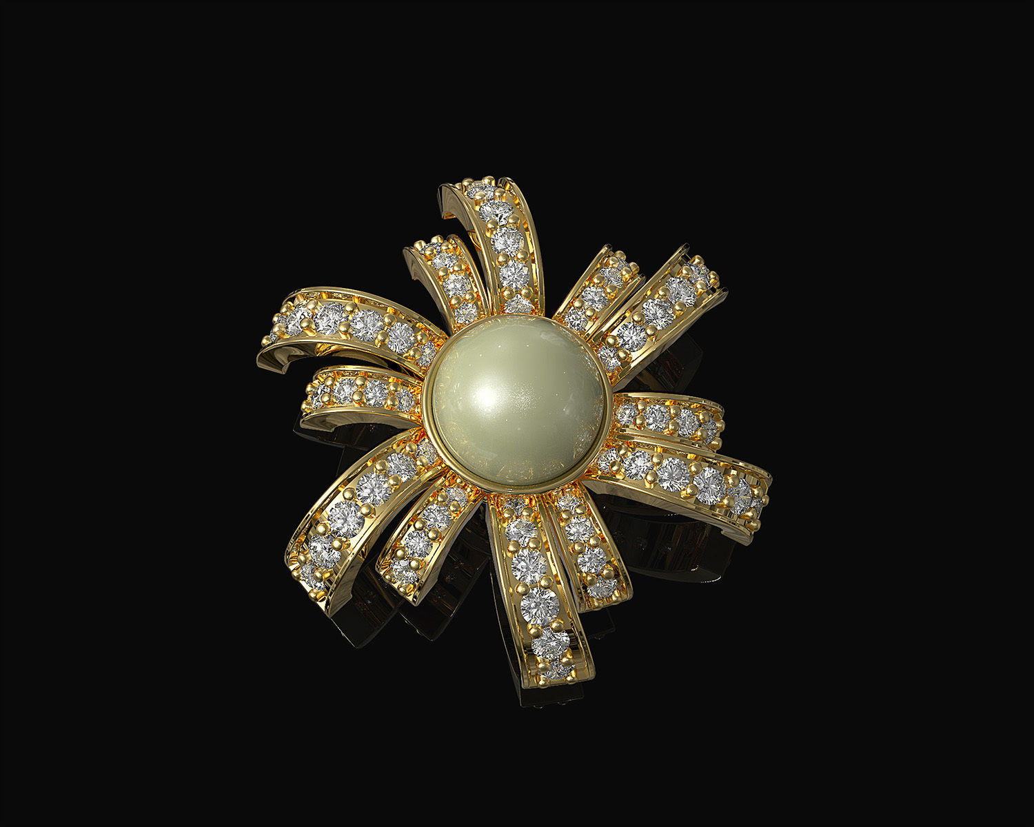 Pearl fan set 3D Model Collection_19