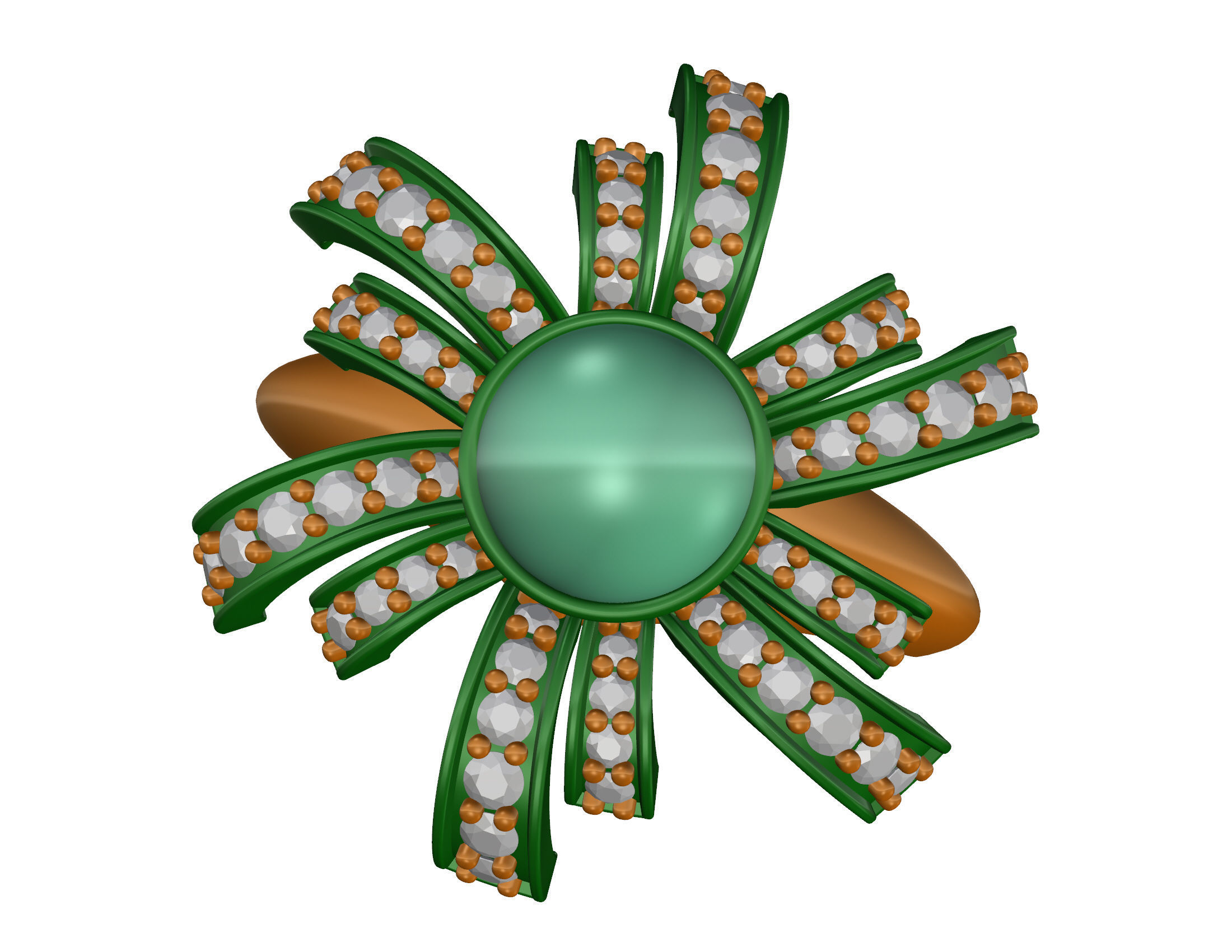 Pearl fan set 3D Model Collection_37